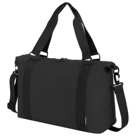 Сумка спортивная HEIKKI QUICK MOVE (ХЕЙКИ), карман на молнии, багажная лента, черная, 41х32х15 см, 273880