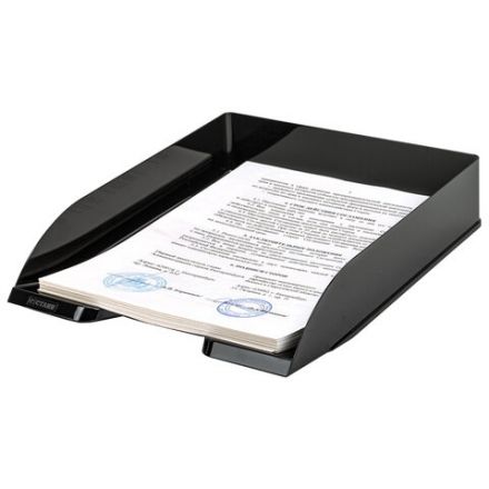 Лоток горизонтальный для бумаг "Дельта", А4 (315х250х60 мм), черный, ЛТГ-30460 Лоток горизонтальный для бумаг "Дельта", А4 (315х250х60 мм), черный, ЛТГ-30460