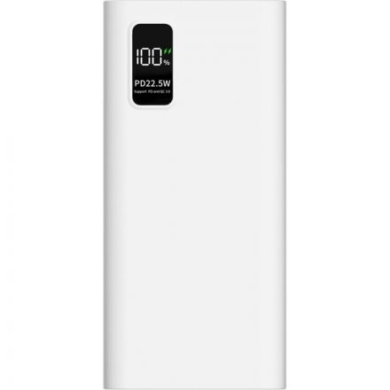 Внешний аккумулятор PERO PB06 20000 mAh,Li-Pol,output USB-C + 2USB-A,белый