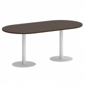 Home Office Стол овальный VR.SP-5-180.1 Венге/Белый металл 1800*900*750