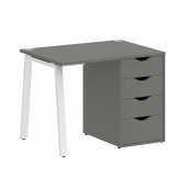 Home Office Стол письменный VR.SP-3-98.4.A Металлик/Белый металл 980*720*750 Home Office Стол письменный VR.SP-3-98.4.A Металлик/Белый металл 980*720*750