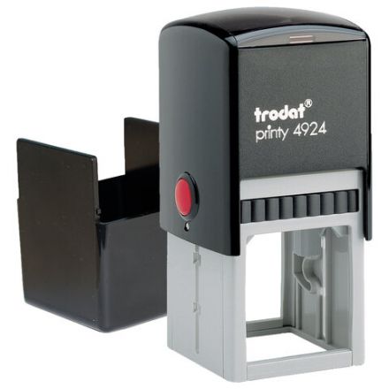 Оснастка для печатей, оттиск D=40 мм и штампов 40х40 мм, синий, TRODAT IDEAL 4924, корпус черный, крышка, подушка, 52899