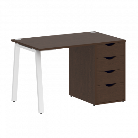 Home Office Стол письменный VR.SP-3-118.4.A Венге/Белый металл 1180*720*750