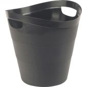 Корзина для мусора с ручками Uniplast 12 л пластик черная (29х30 см)