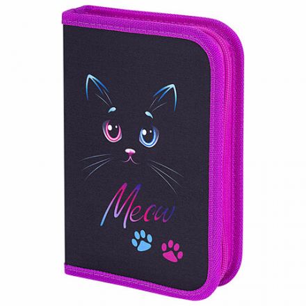 Пенал BRAUBERG, 1 отделение, полиэстер, 21х14 см, "Black Cat", 271529 Пенал BRAUBERG, 1 отделение, полиэстер, 21х14 см, "Black Cat", 271529