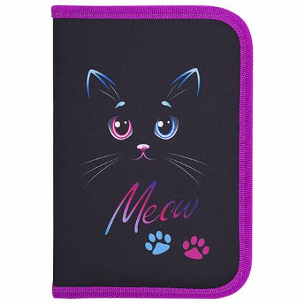 Пенал BRAUBERG, 1 отделение, полиэстер, 21х14 см, "Black Cat", 271529 Пенал BRAUBERG, 1 отделение, полиэстер, 21х14 см, "Black Cat", 271529