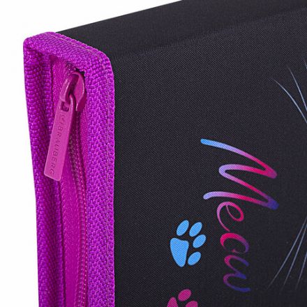 Пенал BRAUBERG, 1 отделение, полиэстер, 21х14 см, "Black Cat", 271529 Пенал BRAUBERG, 1 отделение, полиэстер, 21х14 см, "Black Cat", 271529