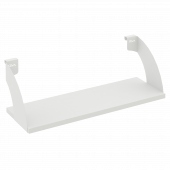 Навесные полки. Кронштейны+ЛДСП полка 600мм MAN-41-6 Белый бриллиант/Белый металл 600*220*200 Навесные полки. Кронштейны+ЛДСП полка 600мм MAN-41-6 Белый бриллиант/Белый металл 600*220*200