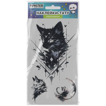 Наклейки-тату переводные "Цветные", 20,5х10 см, ассорти 12 видов, FUNSTER (ФАНСТЕР), 666105