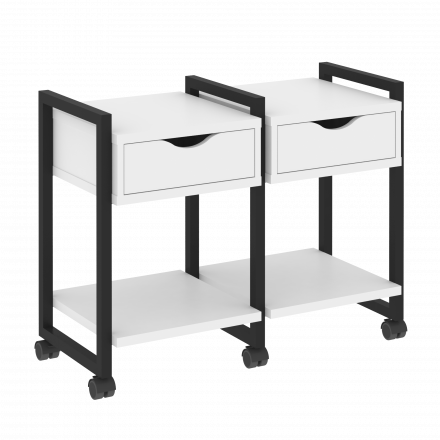 Loft Тумба на колесных опорах наборная. Вариант №1 VR.L-TN-1.K Белый бриллиант/Чёрный металл 970*460*767 Loft Тумба на колесных опорах наборная. Вариант №1 VR.L-TN-1.K Белый бриллиант/Чёрный металл 970*460*767