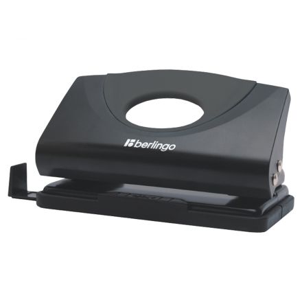 Дырокол Berlingo "Office Soft" 10л., пластиковый, черный, с линейкой Дырокол Berlingo "Office Soft" 10л., пластиковый, черный, с линейкой