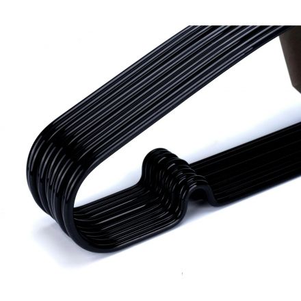 Вешалка-плечики WW_Attache MHT001/MHP048 мет,пер,покр.ПВХ,р48-50 чер УП10шт