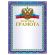 Грамота "Почетная" А4, мелованный картон, конгрев, тиснение фольгой, синяя, BRAUBERG, 123057