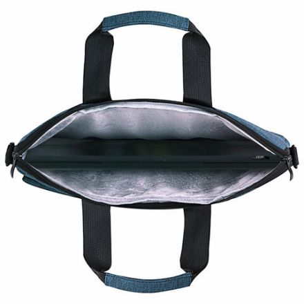 Сумка портфель HEIKKI NOVATION (ХЕЙКИ) с отделением для ноутбука 13-14", багажная лента, синяя, 28х38х3 см, 272593