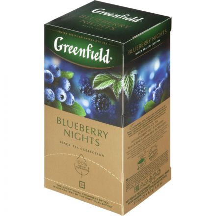 Чай Greenfield Blueberry Nights черный с черникой 25 пакетиков