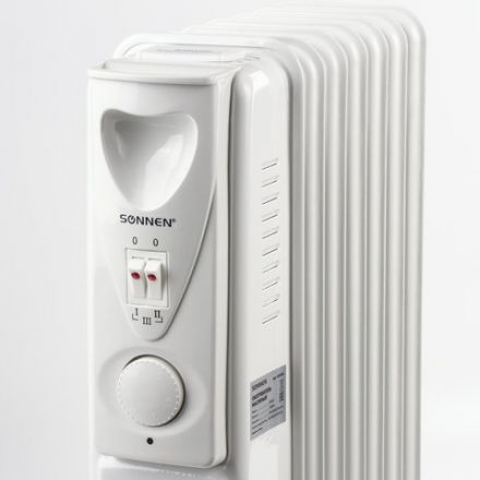 Обогреватель масляный SONNEN DFS-07, 1500 Вт, 7 секций, белый, 453498 Обогреватель масляный SONNEN DFS-07, 1500 Вт, 7 секций, белый, 453498