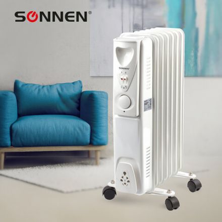 Обогреватель масляный SONNEN DFS-07, 1500 Вт, 7 секций, белый, 453498 Обогреватель масляный SONNEN DFS-07, 1500 Вт, 7 секций, белый, 453498