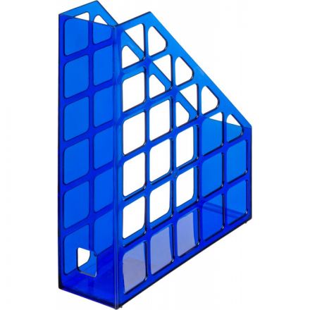 Вертикальный накопитель Attache Line 75мм прозрачный синий 240х75х290мм