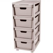 Комод BP_на колесах LUXE, 4 ящика, 300х385х690 мм (Светло-бежевый)