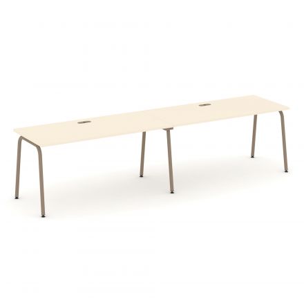 Estetica Рабочая станция на 2 места ES.RS-2.4-LK Сатин/Латте металл 3160*730*750 Estetica Рабочая станция на 2 места ES.RS-2.4-LK Сатин/Латте металл 3160*730*750