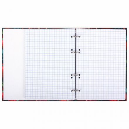 Тетрадь на кольцах А5 175х215 мм, 120 листов, твердый картон, фольга, клетка, BRAUBERG, "Pomegranate", 404720