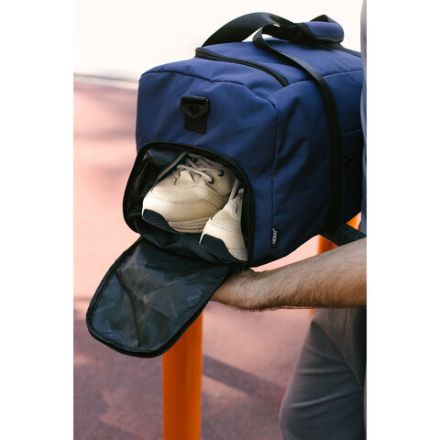 Сумка спортивная HEIKKI MOVE PLUS (ХЕЙКИ), отделение для обуви, синяя, 28х50х23 см, 273897