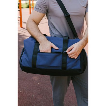 Сумка спортивная HEIKKI MOVE PLUS (ХЕЙКИ), отделение для обуви, синяя, 28х50х23 см, 273897