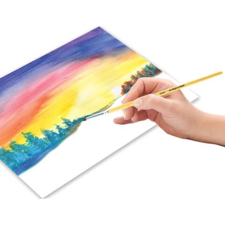 Кисть ПИФАГОР, ПОНИ, круглая, № 3, деревянная лакированная ручка, с колпачком, 200832