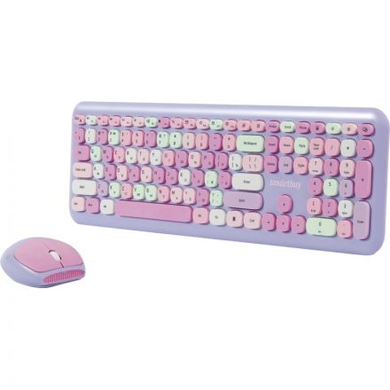 Набор клавиатура+мышь SmartBuy мультимедийный, фиолет (SBC-666395AG-V) Набор клавиатура+мышь SmartBuy мультимедийный, фиолет (SBC-666395AG-V)