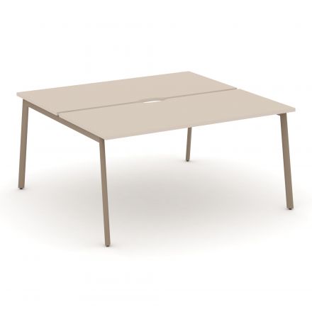 Estetica Рабочая станция на 2 места ES.D.RS-2.4-VP Капучино/Латте металл 1580*1500*750