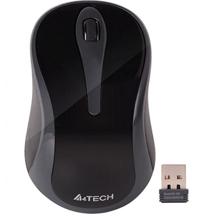 Мышь компьютерная A4 V-Track G3-280A, беспроводная, 1000dpi, серый/черный