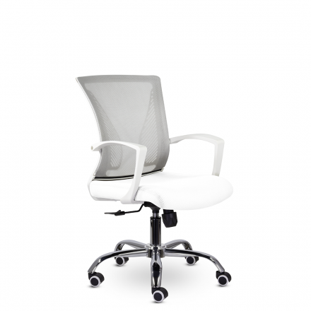Кресло СН-800 Энжел белый хром Ср TW-71/Е01-к (серебристый/белый)