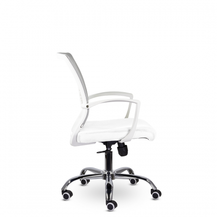 Кресло СН-800 Энжел белый хром Ср TW-71/Е01-к (серебристый/белый)