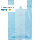 Пакет-майка ПНД цветной 15 мкм (30+18х55 см, 100 штук в упаковке)