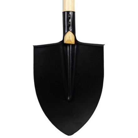 Лопата штыковая стальная 22х29 см, ОБЩАЯ ДЛИНА 115 см, деревянный черенок, V-ручка, RABBITEX (РАББИТЕКС) "STANDARD", 700478