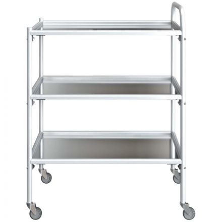 Стол процедурный MEG_передв.мет с 3полк. из нер.стали СПп-02-МСК (код 502М)