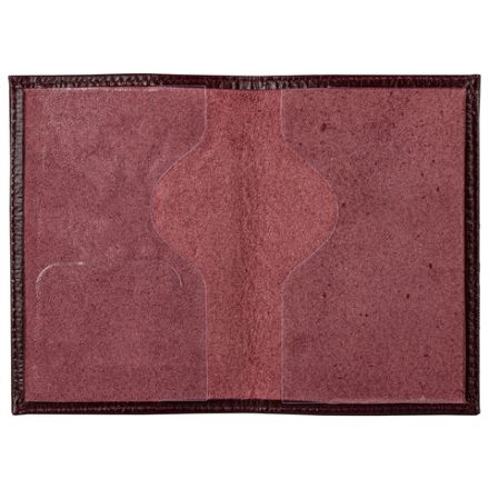 Обложка для паспорта натуральная кожа "Virginia", "Герб", темно-бордовая, BRAUBERG, 237199