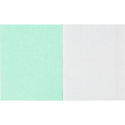 Тетрадь 24л.клетка,офсет №1,бел 92%,обл.зеленая,скрепка 024ТУ11С5 200шт/уп