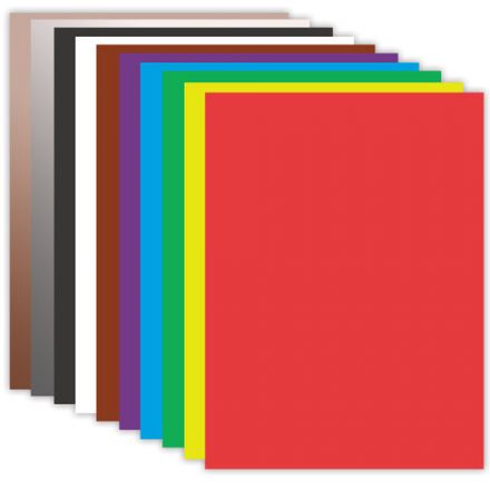 Картон цветной А4 МЕЛОВАННЫЙ (глянцевый), ВОЛШЕБНЫЙ, 10 листов 10 цветов, в папке, BRAUBERG, 200х290 мм, "Маяк", 129915