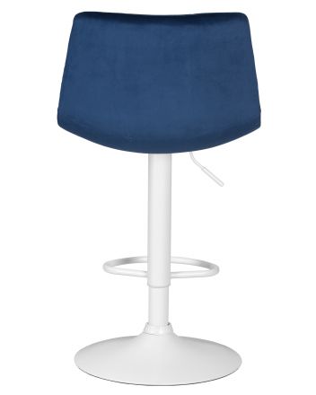 Стул барный DOBRIN TAILOR WHITE, синий велюр (MJ9-117) Стул барный DOBRIN TAILOR WHITE, синий велюр (MJ9-117)