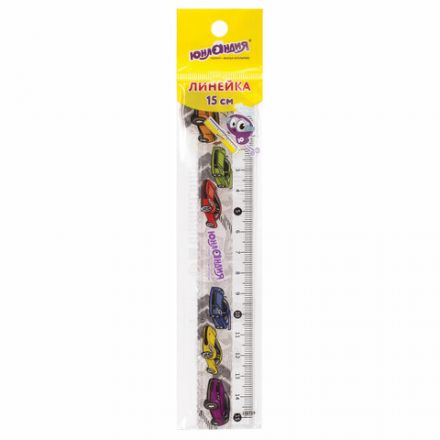 Линейка пластиковая 15 см ЮНЛАНДИЯ "МАШИНКИ", фигурная, цветная печать, с волнистым краем, 210729 Линейка пластиковая 15 см ЮНЛАНДИЯ "МАШИНКИ", фигурная, цветная печать, с волнистым краем, 210729