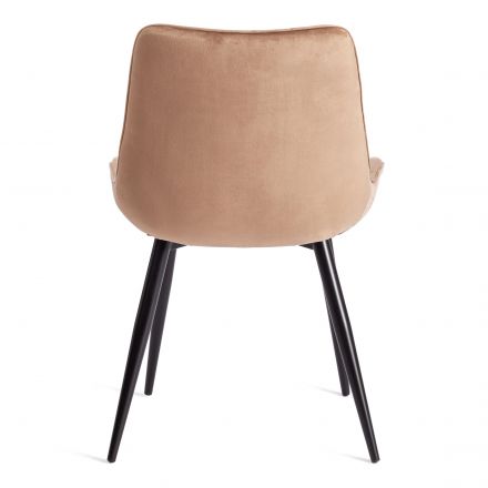 Стул ABRUZZO ( mod. 8060 ) металл/велюр, 54 х 62 х 83 см, коричневый (HLR11)/черный