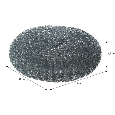 Губка-мочалка спираль Luscan Professional металлич 110х110х45 мм 60г 1шт/уп