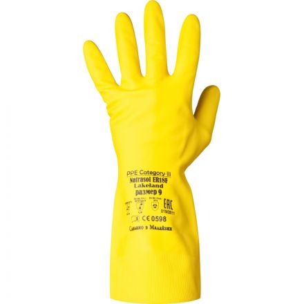 Перчатки защитные латекс Lakeland Natrasol ER18F цв.желтый р.8 Перчатки защитные латекс Lakeland Natrasol ER18F цв.желтый р.8