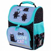 Ранец ПИФАГОР BASIC, 1 отделение, 3 кармана, эргономичная спинка, "Funny cats", 35х28х18 см, 273135