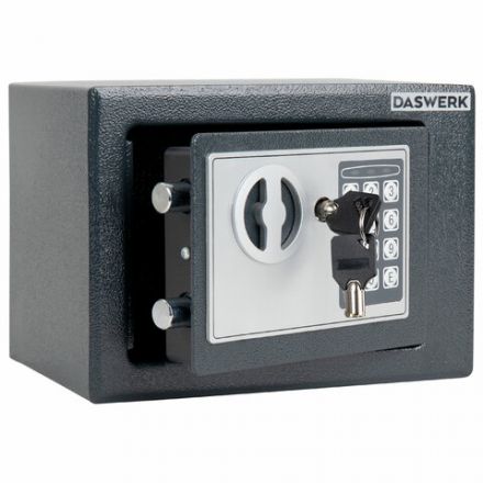 Сейф мебельный DASWERK (ДАСВЕРК) SC-170EL (170х230х170 мм), электронный замок, графит, 291338