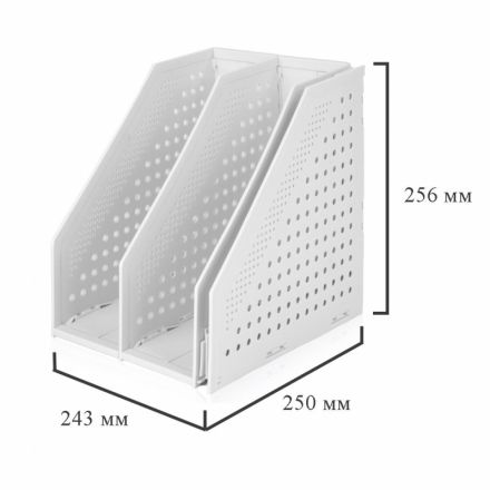 Лоток вертикальный Deli 78995Grey складной 3 отделения серый