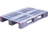 Паллет 1200х800х150 перфорированный усиленный (версия 2), на 3-х полозьях  серый