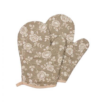 Набор кух. (рукавица стег.18х28см -2шт), рогожка, 160г/м2, Рандеву бежевый