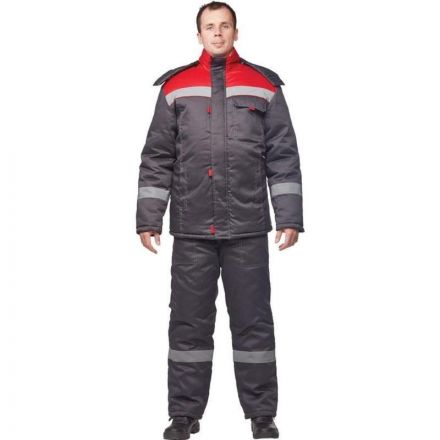 Костюм рабочий зимний муж з31-КПК сер/красн (р.52-54) 170-176 (Арсенал-СП)